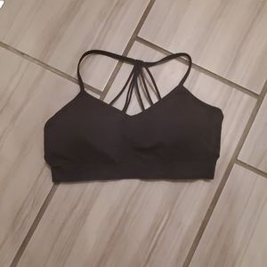 Xersion black strappy sports bra